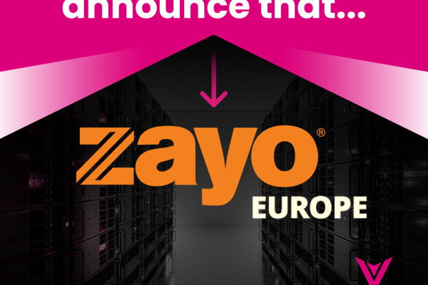 Zayo presence in VeloxServ's Redditch datacentre